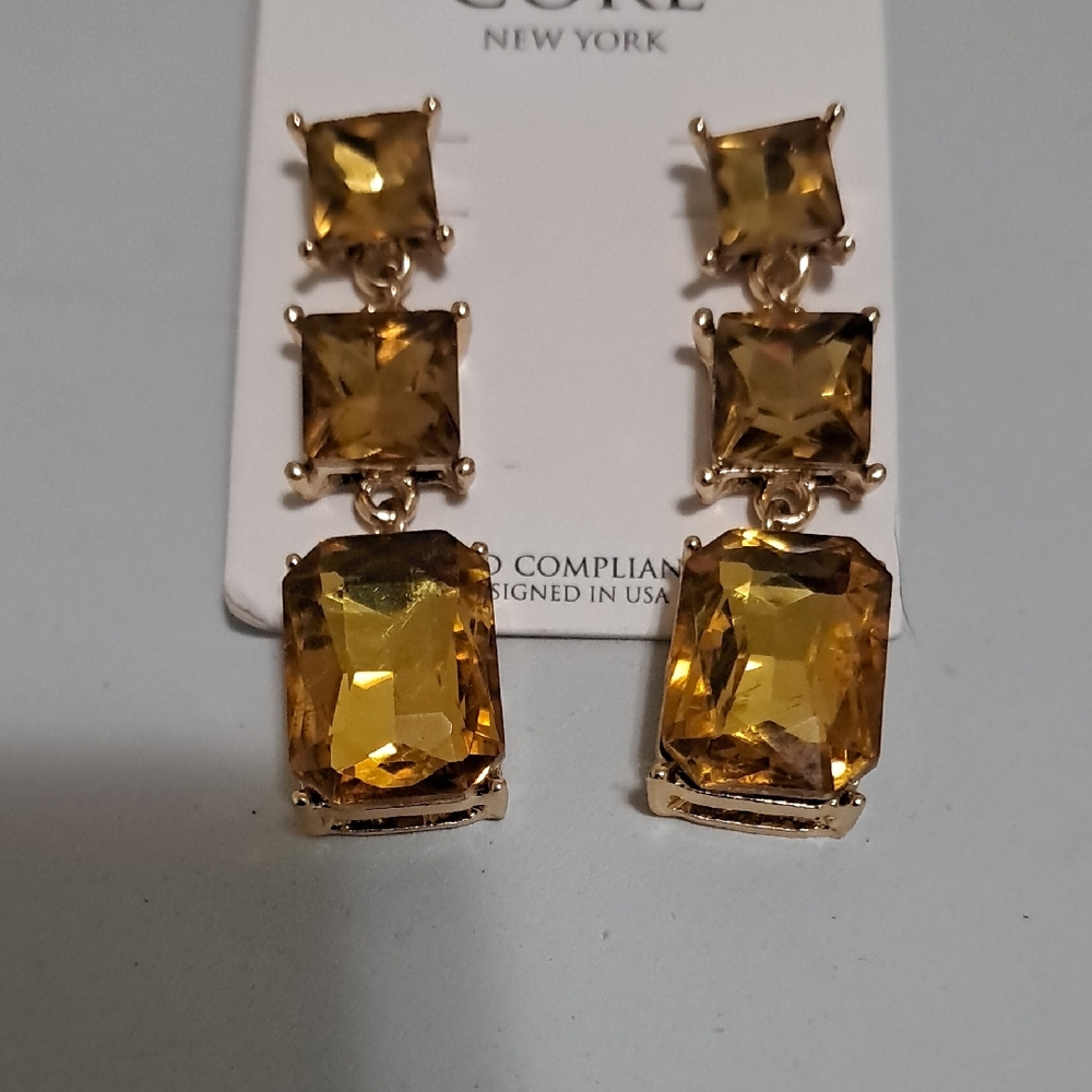 Gold-Tone Drop Earrings